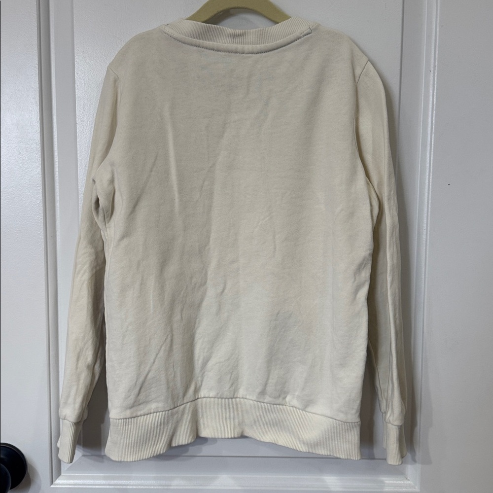 HANNA ANDERSSON GIRLS FLOWER APPLIQUÉ CREWNECK SWEATSHIRT 8 - Picture 7 of 8